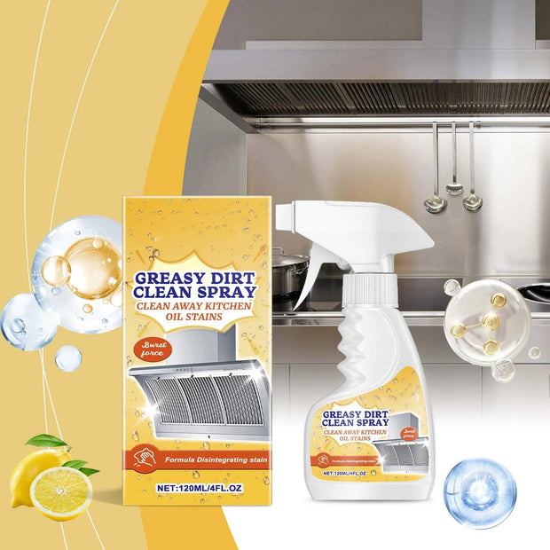 🧼 Greasy Dirt Clean Spray – Heavy Duty Kitchen & Multi-Surface Cleaner ✨